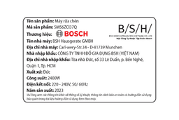 MÁY RỬA BÁT BOSCH SMS6ZCI37Q - CÔNG NGHỆ SẤY ZEOLITH KHÔ HOÀN HẢO